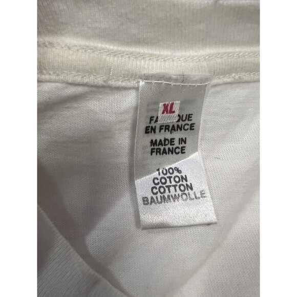 F.S. Paris Vintage Single Stitch Embroidered Eiffel Tower White Shirt Sz XL - Picture 4 of 10